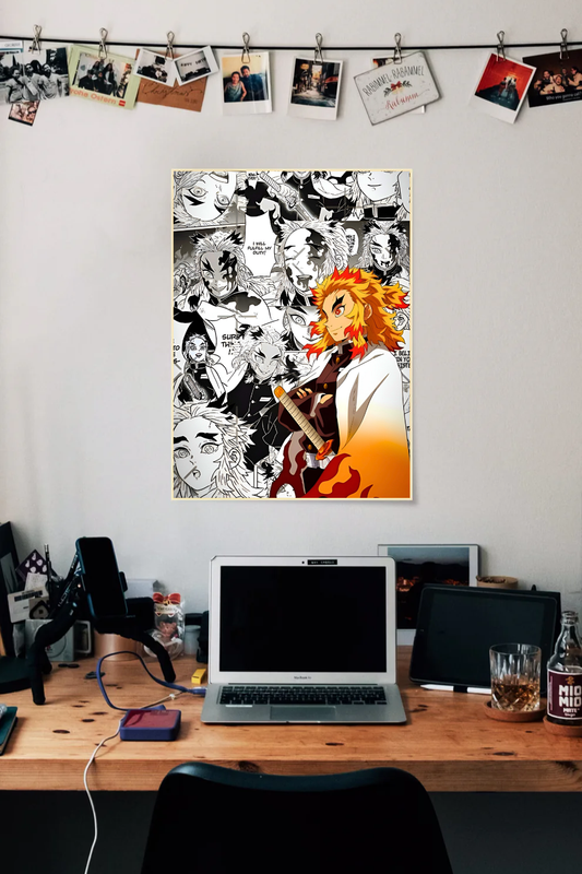 Kyojuro Rengoku Fan Art |Demon Slayer #002 | Anime | Single Poster