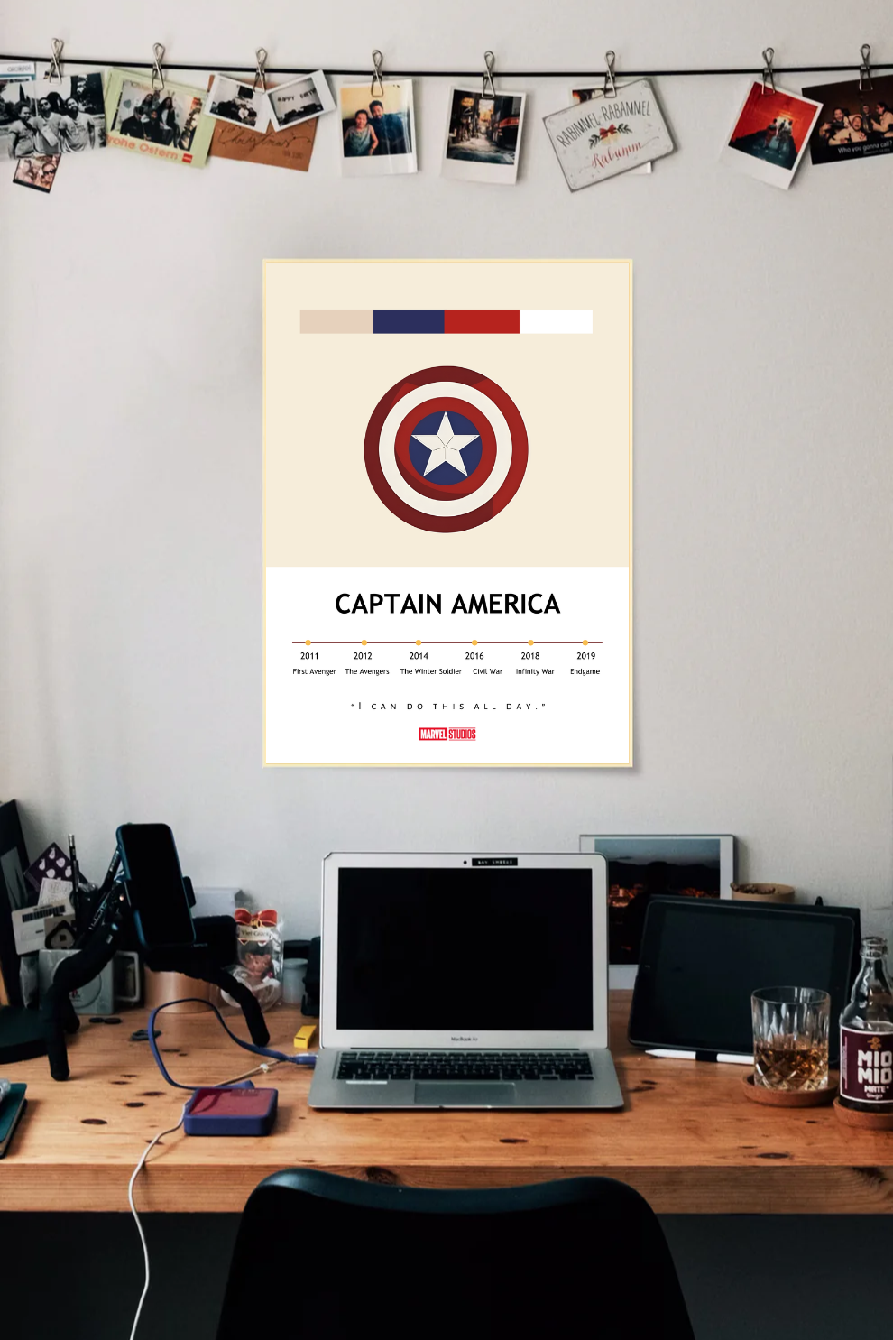 Captain America Shield Fan Art | Superhero | Single Poster