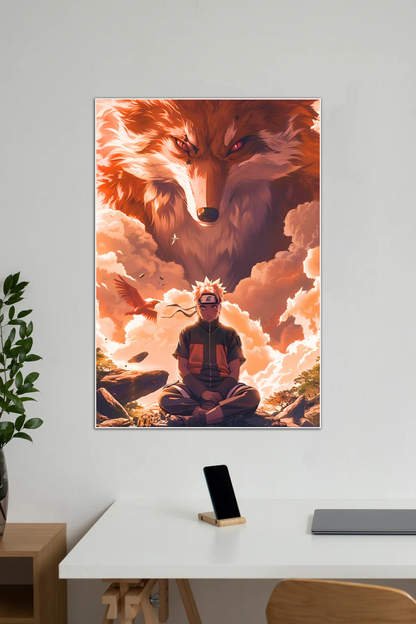 Naruto And Kurama Fan Art | Naruto #001 | Anime | Single Poster
