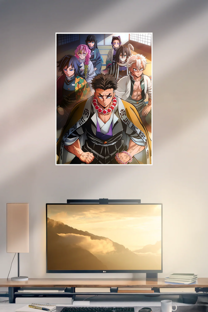 Hashiras Group Fan Art |Demon Slayer #003 | Anime | Single Poster