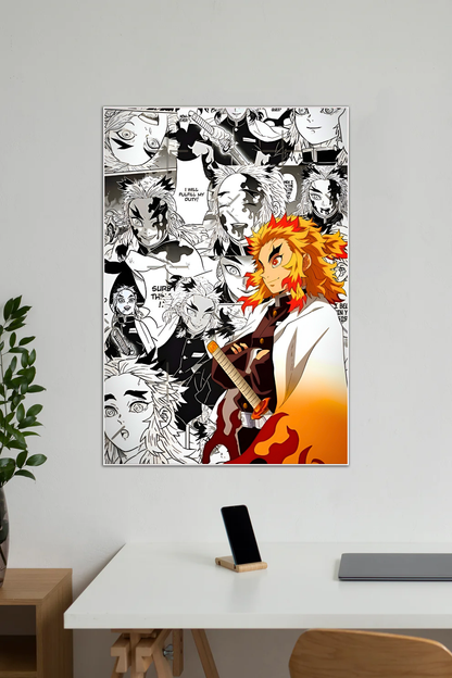 Kyojuro Rengoku Fan Art |Demon Slayer #002 | Anime | Single Poster