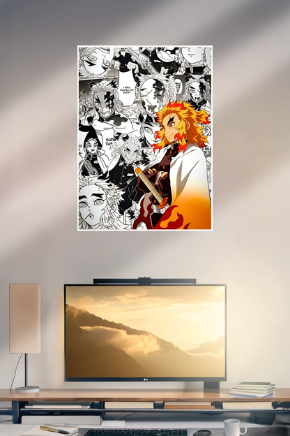 Kyojuro Rengoku Fan Art |Demon Slayer #002 | Anime | Single Poster