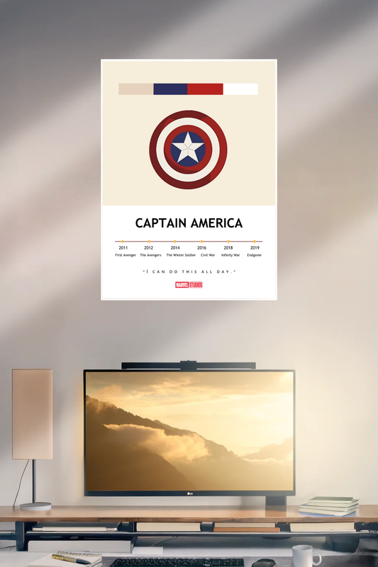 Captain America Shield Fan Art | Superhero | Single Poster