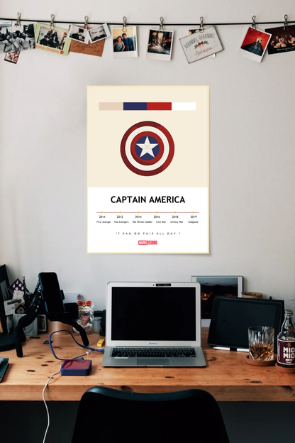 Captain America Shield Fan Art | Superhero | Single Poster