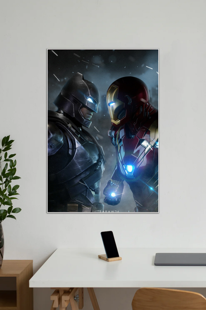 Ironman vs Batman Fan Art | Superhero | Single Poster
