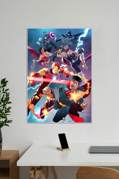 Marvel vs DC Fan Art | Superhero | Single Poster